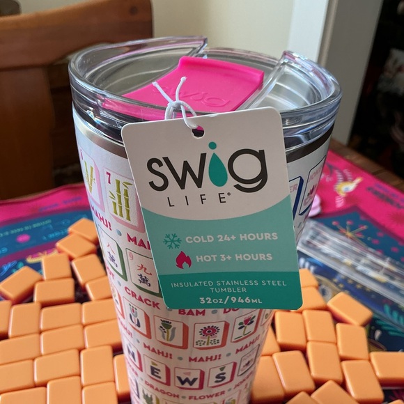 NWT SWIG LIFE Mahjong 32-ounce INSULATED STAINLESS STEEL TUMBLER - Picture 5 of 5